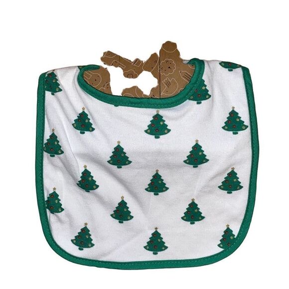 Baby’s First Christmas Bibs and Hair Bow Gift Set - Picture 2 of 4